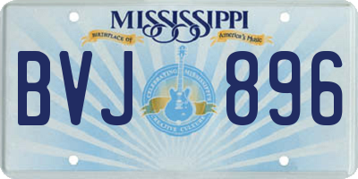MS license plate BVJ896