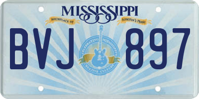 MS license plate BVJ897