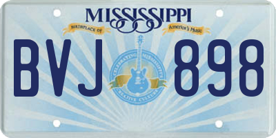 MS license plate BVJ898