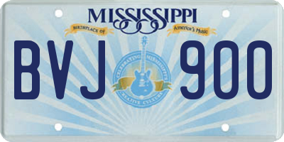 MS license plate BVJ900