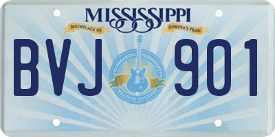 MS license plate BVJ901