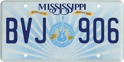 MS license plate BVJ906
