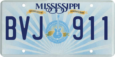 MS license plate BVJ911