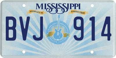 MS license plate BVJ914