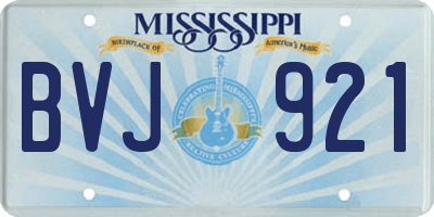 MS license plate BVJ921