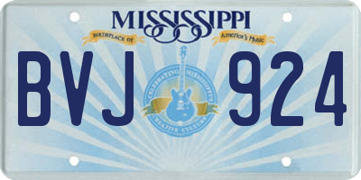 MS license plate BVJ924