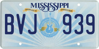 MS license plate BVJ939