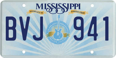 MS license plate BVJ941