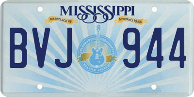 MS license plate BVJ944
