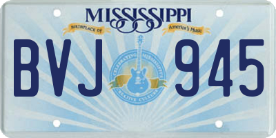 MS license plate BVJ945