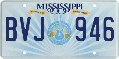 MS license plate BVJ946
