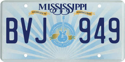 MS license plate BVJ949