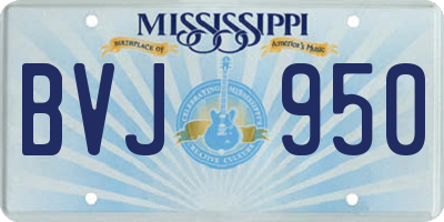 MS license plate BVJ950