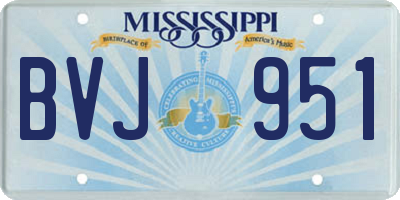 MS license plate BVJ951