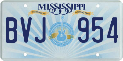 MS license plate BVJ954