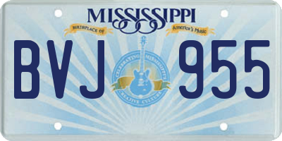 MS license plate BVJ955