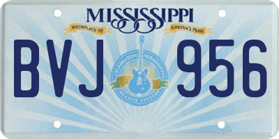 MS license plate BVJ956