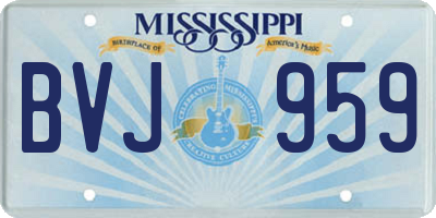 MS license plate BVJ959