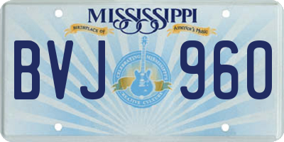 MS license plate BVJ960