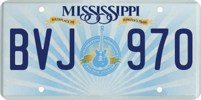 MS license plate BVJ970