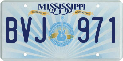 MS license plate BVJ971