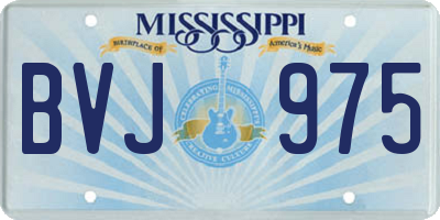MS license plate BVJ975