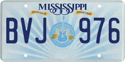 MS license plate BVJ976