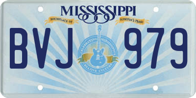MS license plate BVJ979