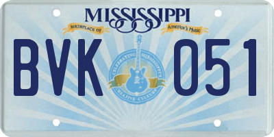 MS license plate BVK051