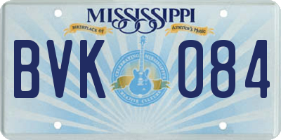 MS license plate BVK084