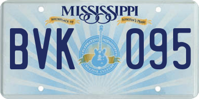 MS license plate BVK095