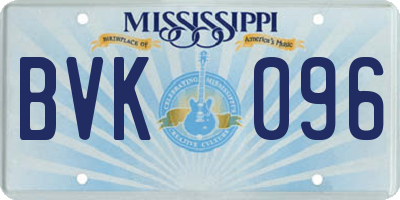 MS license plate BVK096