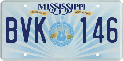 MS license plate BVK146