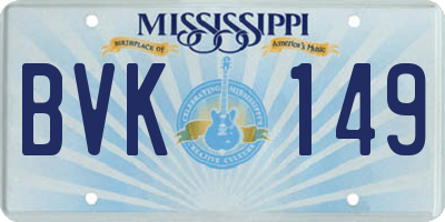MS license plate BVK149