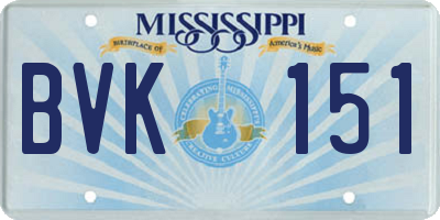 MS license plate BVK151