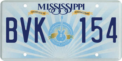MS license plate BVK154