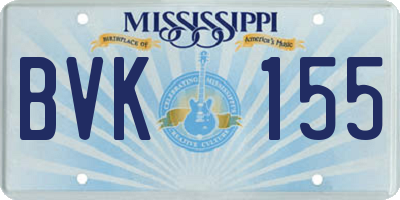 MS license plate BVK155