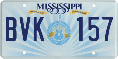 MS license plate BVK157