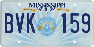 MS license plate BVK159