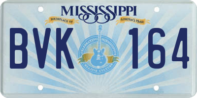 MS license plate BVK164