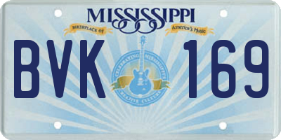 MS license plate BVK169