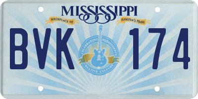 MS license plate BVK174