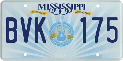 MS license plate BVK175
