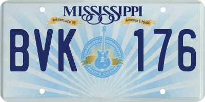 MS license plate BVK176