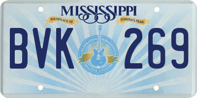MS license plate BVK269