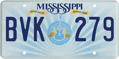 MS license plate BVK279