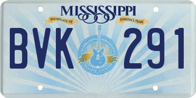 MS license plate BVK291