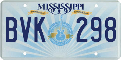 MS license plate BVK298