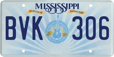 MS license plate BVK306