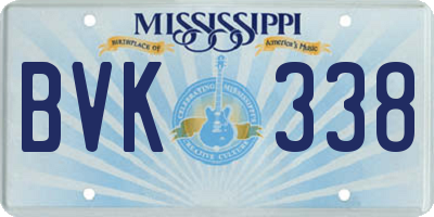 MS license plate BVK338